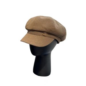 Chapéu de sol de outono e inverno para homens e mulheres Gorro de grife Stingy Brim Newsboy Hats