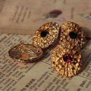 Ohrstecker Vintage Roter Stein Für Damen Schmuck Runway Party T Show Fancy Trendy Boho INS Japan Korea