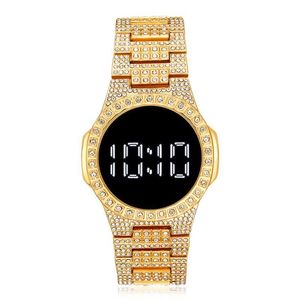 Wristwatches BUREI LED Digital Display Bracelet Watch Student Fashion Diamond Ladies Quartz Watch2022265E