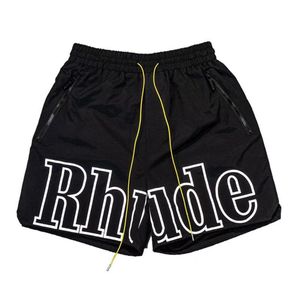 شورت Rhude Designer Shorts Shars Summer Fashion Beach Swim Shorts Hip-Hop Printing Five Point Shorts Draysring عرضة عرضية 3111