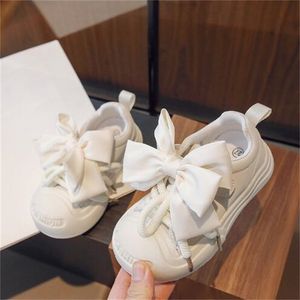 Cute Kids Athletic Shoe Autumn New Big Bow Girl Sneakers Outdoor Children Sports Shoes white Skateboarding Shoes