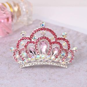 Haarspangen, niedliche Kinder, Mini-Kronen, Mädchen, Strass, glänzender Kristall, Kronprinzessin, Partyzubehör, Kämme, Schmuck, Geschenke