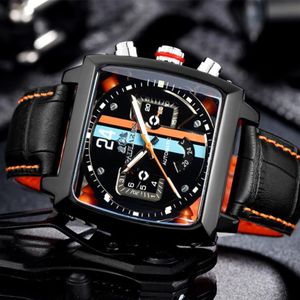Wristwatches Top Watches For Men Tonneau Automatic Mechanical Tourbillon Watch Stainless Steel Business Clock235W