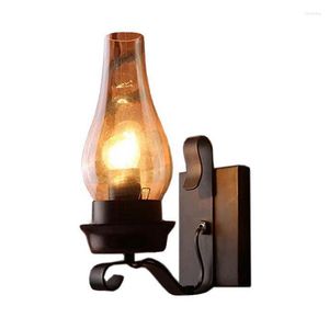 Lampa ścienna Vintage Industrial Retro Lekkie rustykalne koło pasowe halowe urządzenie do kinkietu na balkon lampy do przejścia