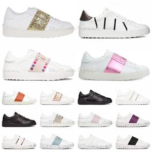 Designer mulheres sheos sapatos de lona rebite itália senhoras namorados clássicos homens mulheres tênis abertos casuais sapatos punk low-top patchwork couro skate na moda