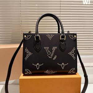 Designer-Tasche, Luxus-Einkaufstasche, Designer-Einkaufstasche, Damen-Handtasche, modische Umhängetasche, Jeans-Tasche, Umhängetasche, Boutique-Tasche, exquisite Stempelsteuer-Nieten, gut