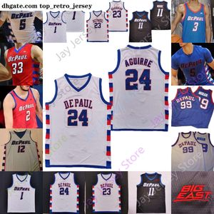 Depaul Blue Demons Basketball Jersey College Колледж Марк Агирре Javon Freeman-Liberty Дэвид Джонс Брэндон Джонсон Микан Каммингс Стрикленд Ричардсон Симмонс