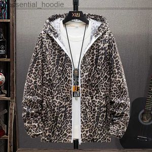 Mulheres Down Parkas 2023 Verão Mulheres Jaqueta Leopard Imprimir Sunsn Roupas Homens Casais Fino Windbreaker Casacos Casuais Tendência Grande Tamanho S-7XL L231005