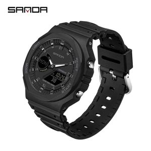 SANDA повседневные мужские часы 50 м водонепроницаемые спортивные кварцевые часы для мужчин наручные часы цифровые G Style Shock Relogio Masculino 2205258m