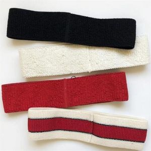 Designer elastisches Stirnband für Damen und Herren grün und rot gestreifte Haarbänder Kopftuch Headwraps Gifts348D