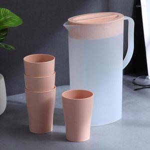 Höftkolvar juice pitcher med lock stort dricksvatten dispenser vattenkokare bärbar matkvalitet drycker container v spout hushåll