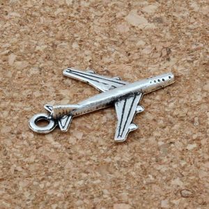 Liga avião encantos pingentes para fazer jóias pulseira colar diy acessórios 16x22mm prata antiga 200 pçs A-1153325