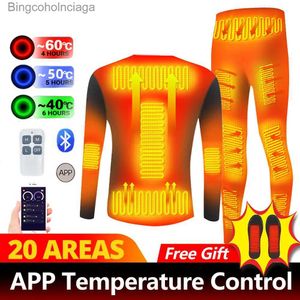 Women's Thermal Underwear Winter Heated Underwear Set USB Battery Powered Smart Phone APP Control Temperature Motorcycle Jacket Suit Ski Thermal SuitL231005