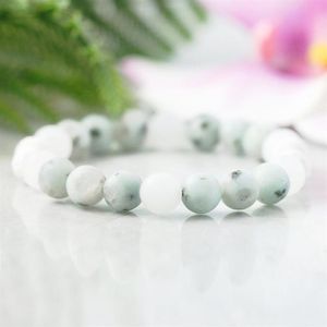 MG1066 aromaterapi diffusor armband eterisk olje smycken ångest lättnad kiwi armband mint grön mala yoga armband280a