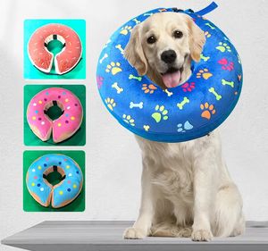 Hundkläder Uppblåsbar krage Isabelino Anti Bite Injury Elizabethan For Dogs Cat Recovery Neck Wound Protective Accessories 230928