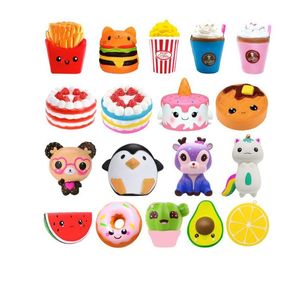 Kawaii Fries Panda Squishy Cake Deer Milk Squeeze Toys Slow Rising Cream Scented Antistress Child Kid Baby Toys