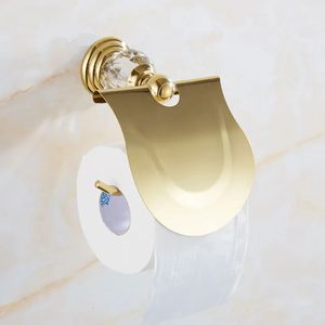 Porta carta igienica Acciaio inossidabile e cristallo Accessori hardware per il bagno Porta carta Porta carta Scaffale porta carta igienica cromato/oro 230927