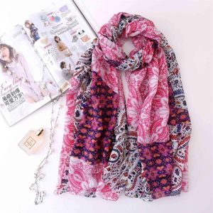 Schals 2021 Mode Paisley Print Schal Schal Frauen Trendy Floral Blatt Foulard Wraps Hijab Ganze 10 teile/los 1330C