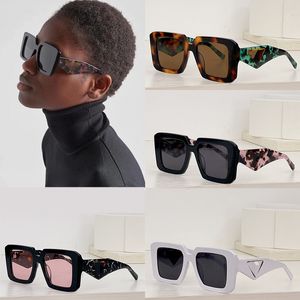 Классические солнцезащитные очки в стиле ретро, поляризационные солнцезащитные очки с буквенным принтом, большие квадратные треугольные очки, защитные очки uv400 для мужчин и женщин в коробке SPR 23Y