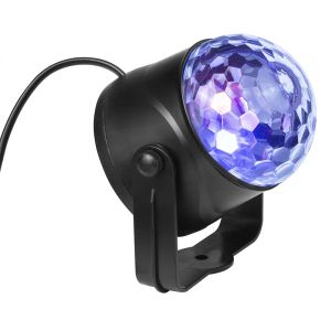 Laserprojektor Light Mini RGB Crystal Magic Ball Rotating Disco Ball Stage Lamp Lumiere Christmas Light for DJ Club Party Show 12 LL