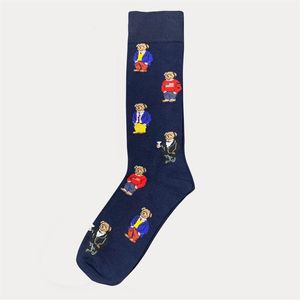 Socke mit Bärendruck Mode Cartoon Süße Socken Harajuku Unisex Stretch Baumwollsocken mit Web Söckchen Hipster Skatebord Knöchel F266i