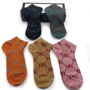 2022 Summer Fashion Designer Mens Womens Socks Five Par Luxe Sports Winter Mesh Letter Printed Sock Embroidery Cotton Man Woman W161N