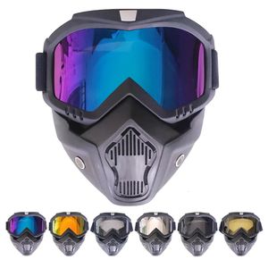 Óculos de sol para ciclismo, óculos de sol para andar de motocross, máscaras à prova de vento, proteção facial completa, proteção uv para capacete de esqui 231005