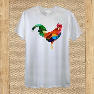 メンズTシャツ幾何学ルースターアート - シャツデザインヒップスターベクトル品質綿ユニセックス女性ボディービルティーティー