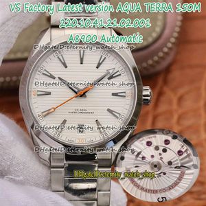 VSF Süper Sürüm 150m 8900 VS8900 Otomatik Erkekler İzle Beyaz Dokulu Dial Turuncu El Kılıfı 220 10 41 21 02 001 Sonsuzluk WA283N