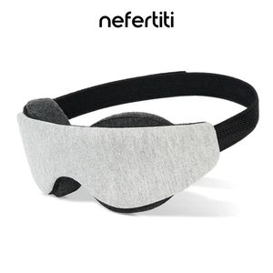 NEFERTITI Sleep Mask Eye Patch, 100% Blackout Slim Sleeping Mask, Adjustable Eye Cups Blindfold for Side Sleepers, Travel Nap