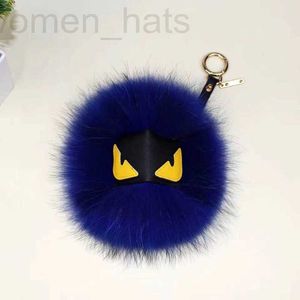 Anahtarlıklar Landards Tasarımcısı Küçük Canavar Kolye Kadınlar için Fox Fur Saçball Çanta Asma Dekorasyon Peluş Peluş Aksesuarlar Bag Anahtarı Bi9E