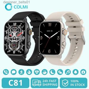 Other Watches COLMI C81 2.0 Inch AMOLED Smartwatch Support AOD 100 Sports Modes IP68 Waterproof Smart Watch Men Women PK Ultra Series 8L231005
