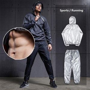 Erkekler Terleme Spor Setleri Sauna Takımlar 2 PCS Koşu Eğitim Setleri Fitness Gym Vücut İnşaatı için Man Takımlar Plus Boyutu 201128250W