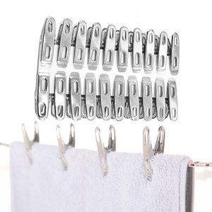 New 40pcs Stainless Steel Clips Clothes Photo Paper Peg Pin Clothespin Craft Clips Home Decoration Metal Clip Set Household Storage