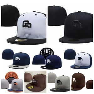 2023 Men's Baseball Full Closed Caps Summer Gold Letter Bone Men Women Brown Color All 32 Teams Casual Sport Flat Fitted hats " SD " " San Diego Mix Colors size 7-8