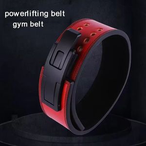 Tillbehör Fitness Stark bälte Squat Training Hard Pull Cowhide Powerlifting Spakar Buckle Viktlyftande styrka Midja Protector 231005