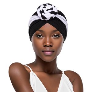 Beanie Skull Caps 1 PC S Patchwork Design Turban Bekvämt tyg BRIMLESS HAT Casual Home Sleeping and Baby 231005