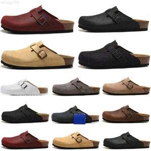 Boston Clog Uomo Donna Designer Sandali Pantofole Borsa in pelle Head Pull Sughero Flats Mules Woody Mocassini per pantofola Marrone Nero Slider Birks Boston Clog 558ess