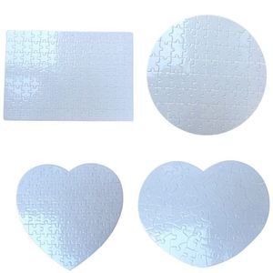 Sublimation Blank Puzzle Heart Round A4 Blank Jigsaw DIY Craft Heat Transfer Printing Regular Irregular Shape Puzzles