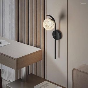 Wall Lamps Modern LED Lamp Table For Living Room Bedroom Bedside Porch Stair Crystal Ball Sconce Lighting Fixture Luster