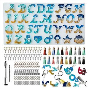 Hooks Reverse Letter Resin Mold Kit Silicone For DIY And Decorative Epoxy Keychain Making Set