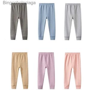 Roupa interior térmica feminina crianças calças térmicas inverno grosso quente listrado underpant meninos meninas casa calças térmicas 2 a 18 anos adolescente criança roupas l231005