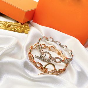 Lüks Cazibe Kadın Takıları Altın Bilezik Çok yönlü ve elmaslarla dolu küçük taze tasarım moda ve basit tasarımcı asil ve muhteşem bayan gümüş bilezik