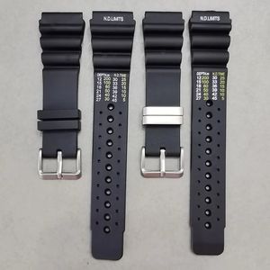 Titta på Bands ND Limits Diver Rubber Silicone Strap 20 22 24mm Sport Watchband For Promaster Water Ghost Harts Belt 230928