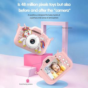 Fotocamere giocattolo Fotocamera per bambini 1080P HD Schermo da 2,0 pollici Mini fotocamera per cartoni animati USB ricaricabile con scheda di memoria da 32 GB Regali di compleanno per bambini 230928