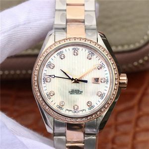 3s Aqua Terra Montre de Luxe 8520 Mekanisk handvindande rörelse Rostfritt stål Watchcase Lady Watches 150m Waterproof2995