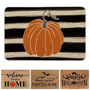 Halloween Horror Pumpkin Welcome mat - Anti-Slip Bedroom Entrance Doormat for Doorway Home Decorations