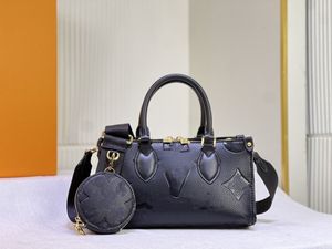 Onthego East West Handbag PM قابلة للفصل جولة صفر محفظة أحاديات القماش الكلاسيكي Emed Designer Bag M46653