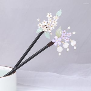 Haarspangen Sticks für Frauen Blumenperle chinesischen Stil Schmuck Haarnadel Stick Hanfu Qipao Kleid Zubehör