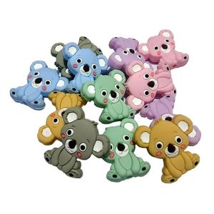 Silicone Koala Beads Teether Baby Teething Toys BPA Food Grade Pearls Nursing Gifts DIY Silicone Necklace Baby Gift283F